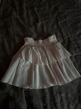 White Tiered Ruffle Skirt - Women's Summer Skirt
